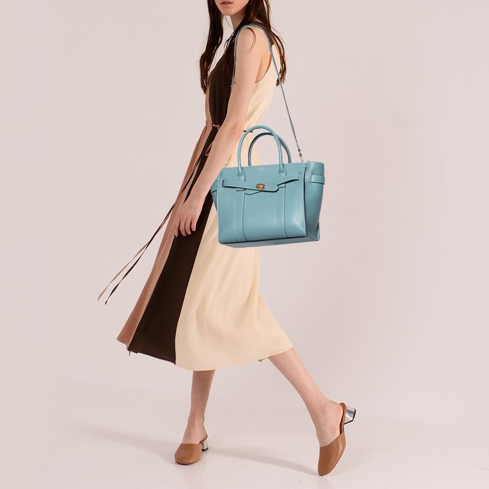 mulberry bayswater tote blue