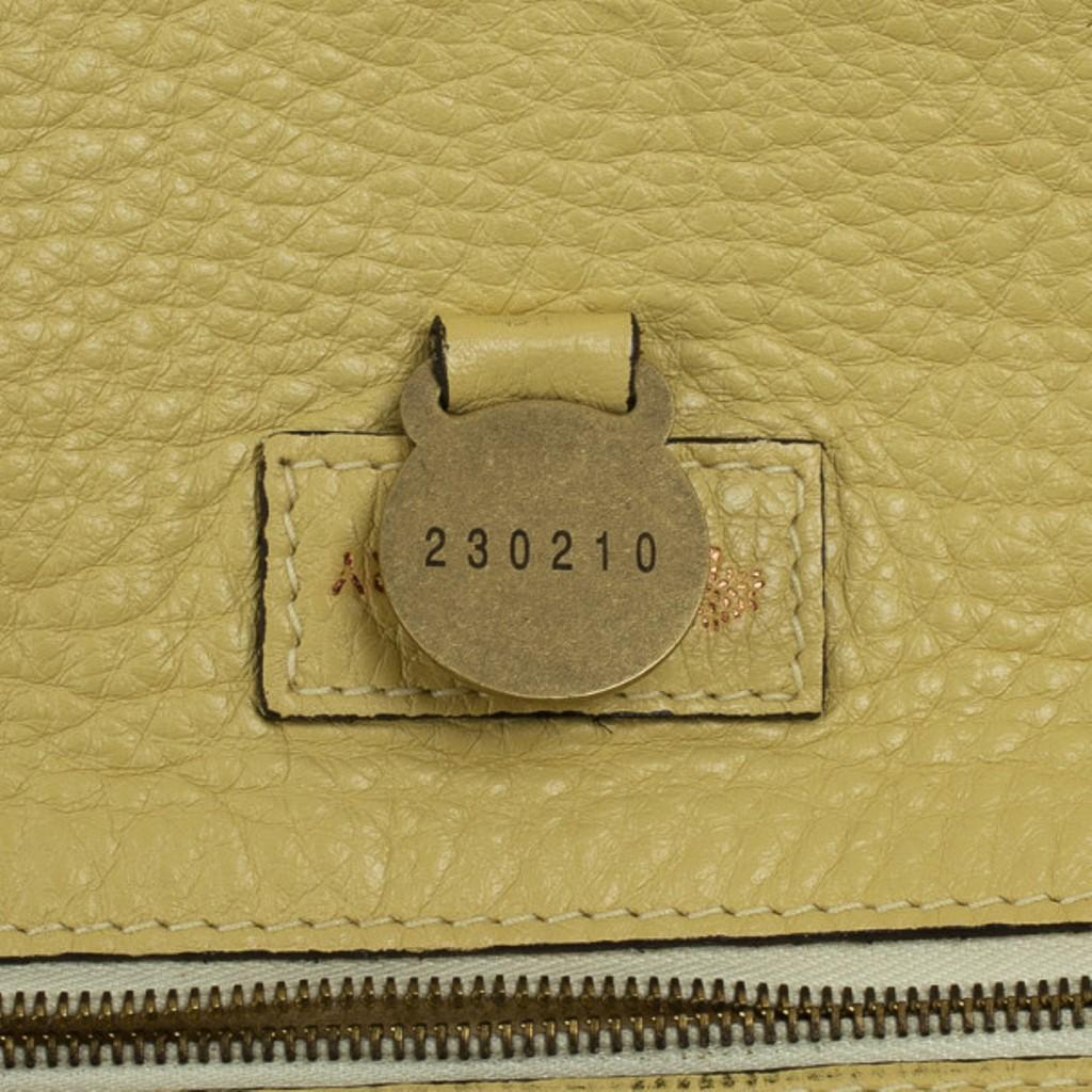 Mulberry Pale Yellow Leather Roxanne Satchel 1