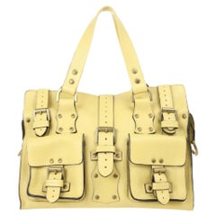 Mulberry Pale Yellow Leather Roxanne Satchel