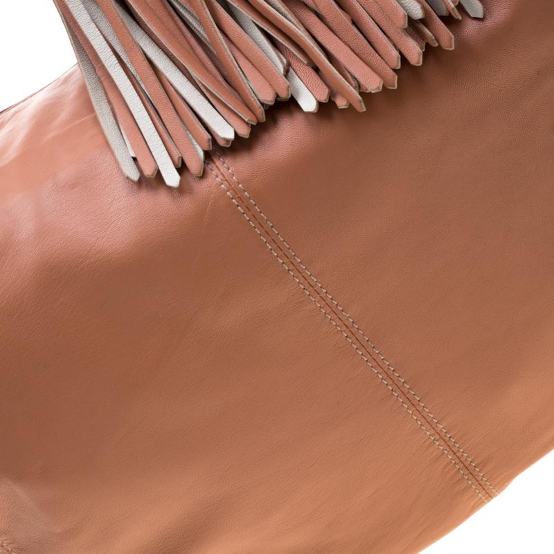 Mulberry Peach Leather Tassel Hobo 2