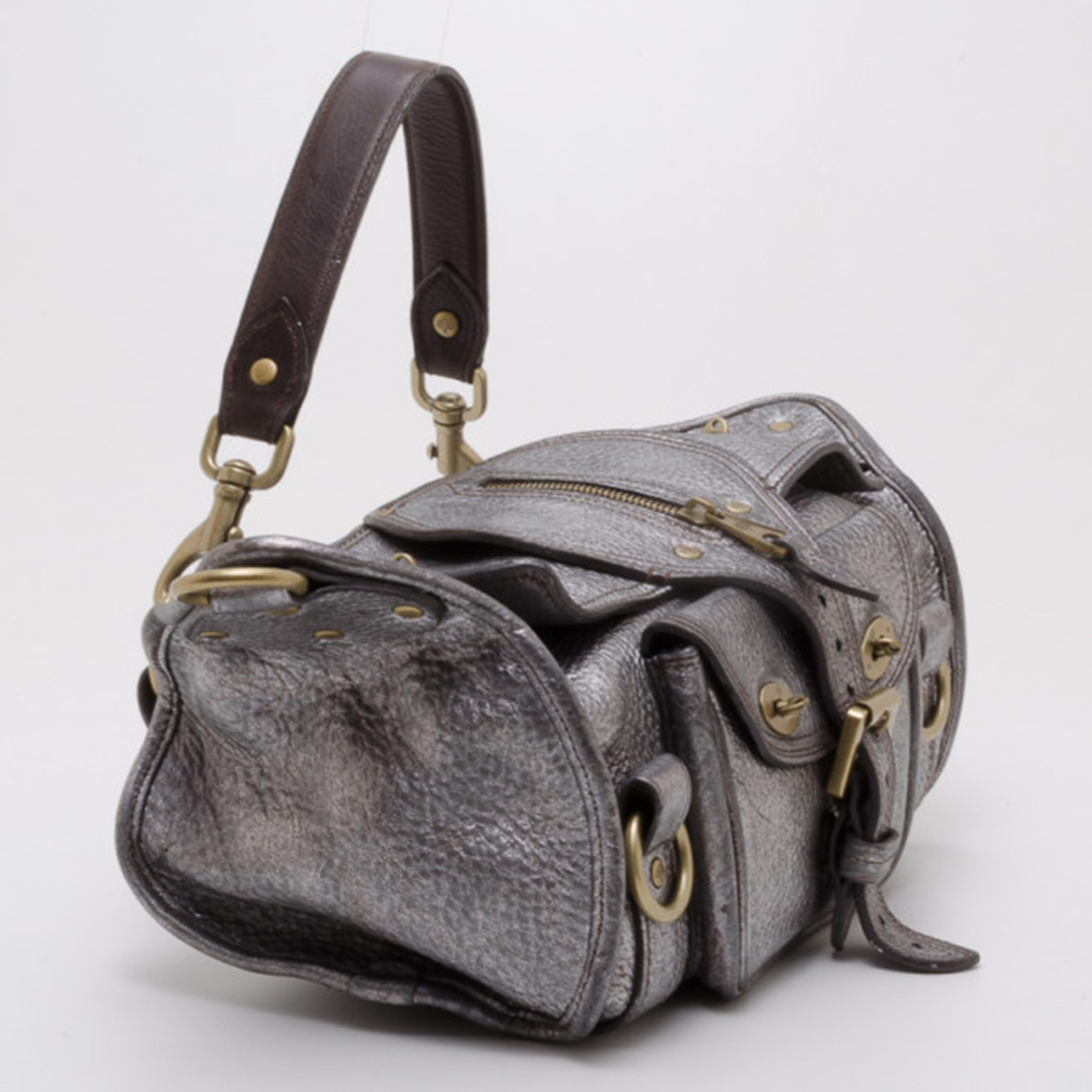 Gray Mulberry Pewter Emmy Shoulder Bag