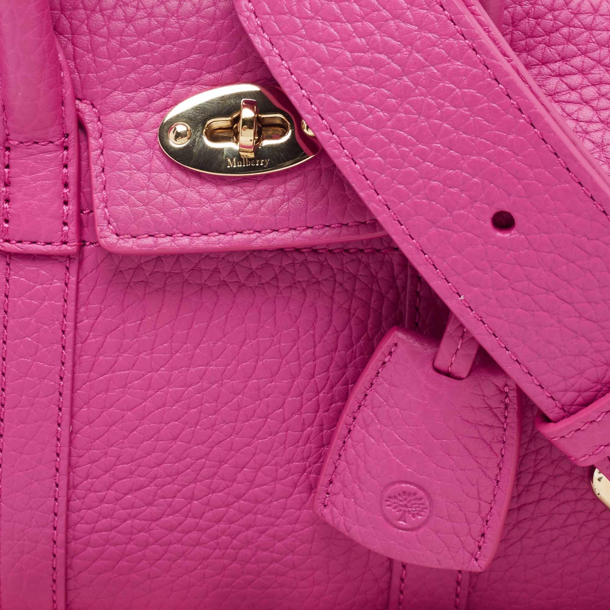 Mulberry Pink Leather Mini Bayswater Satchel 7