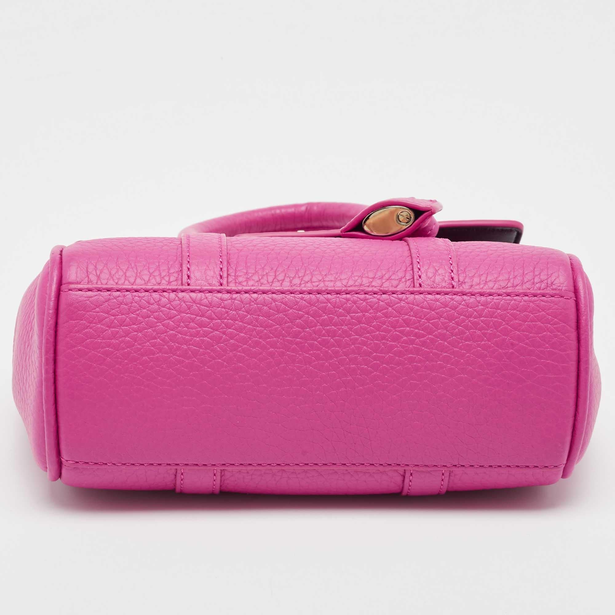 Mulberry Pink Leather Mini Bayswater Satchel 2