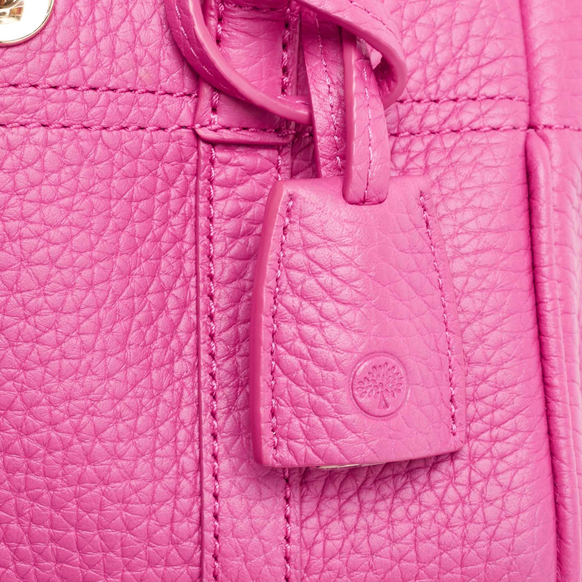 Mulberry Pink Leather Mini Bayswater Satchel 4