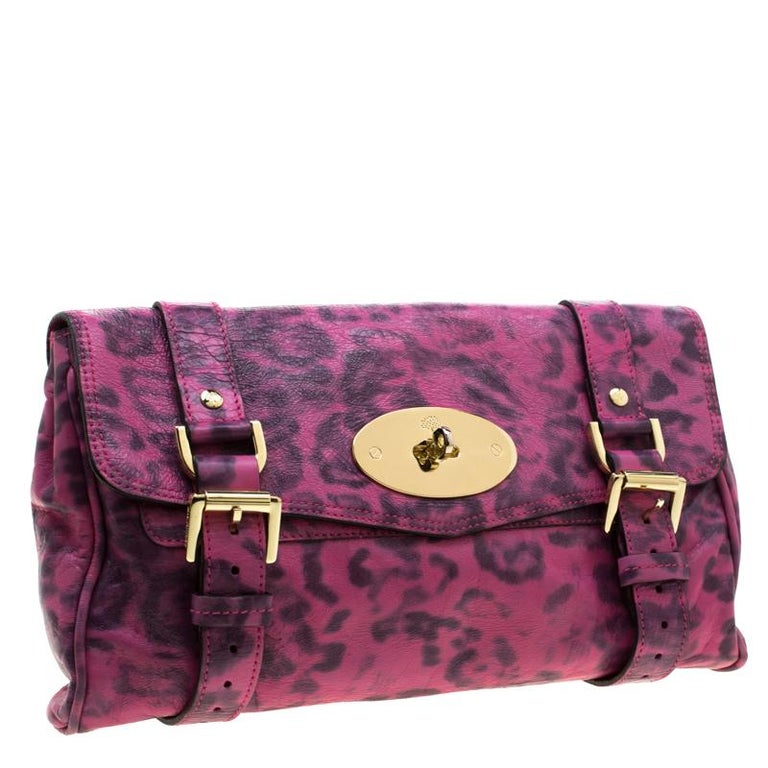 deform spektrum Stol Mulberry Pink Leopard Print Leather Alexa Clutch For Sale at 1stDibs |  mulberry alexa clutch, mulberry clutch pink, mulberry alexa clutch bag