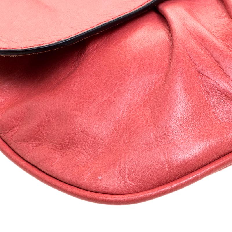 Mulberry Pink Pleated Leather Joelle Pochette 6