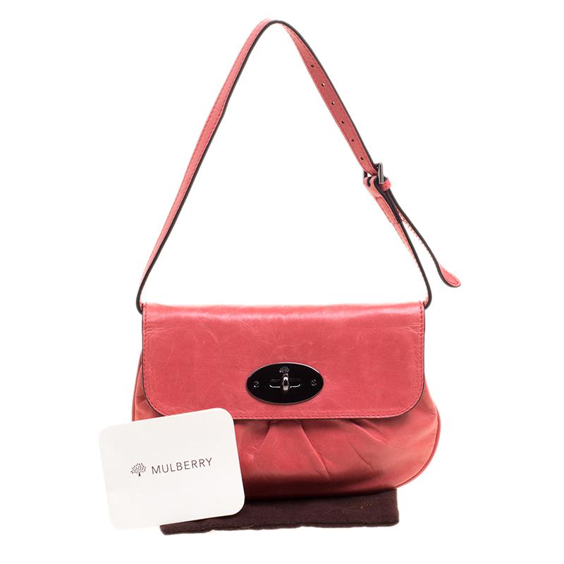 Mulberry Pink Pleated Leather Joelle Pochette 8
