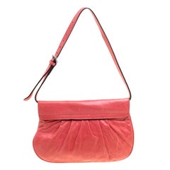 Mulberry Rosa plissierte Joelle Pochette aus Leder