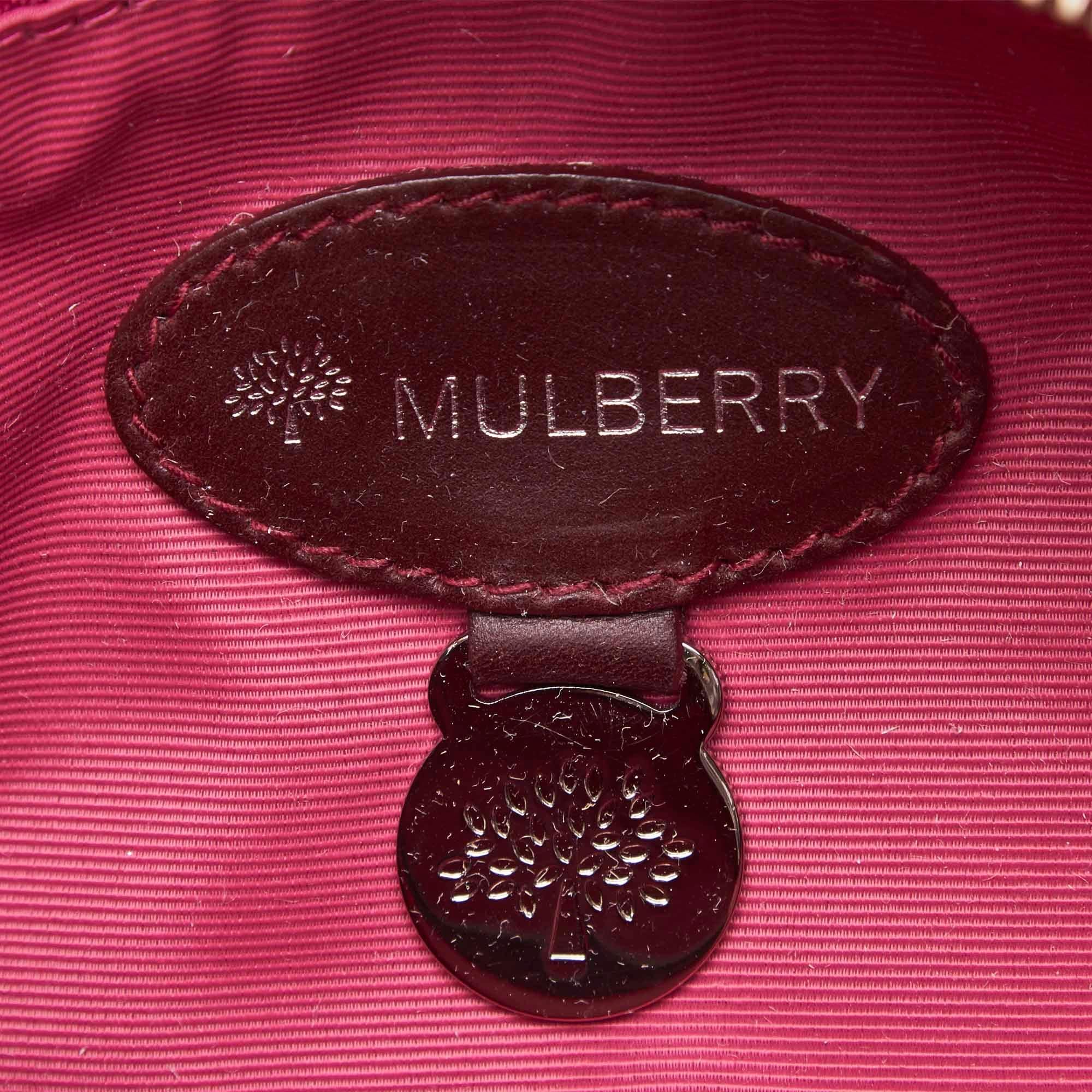 Mulberry Pink Two Toned Leather Shoulder Bag In Good Condition In Orlando, FL