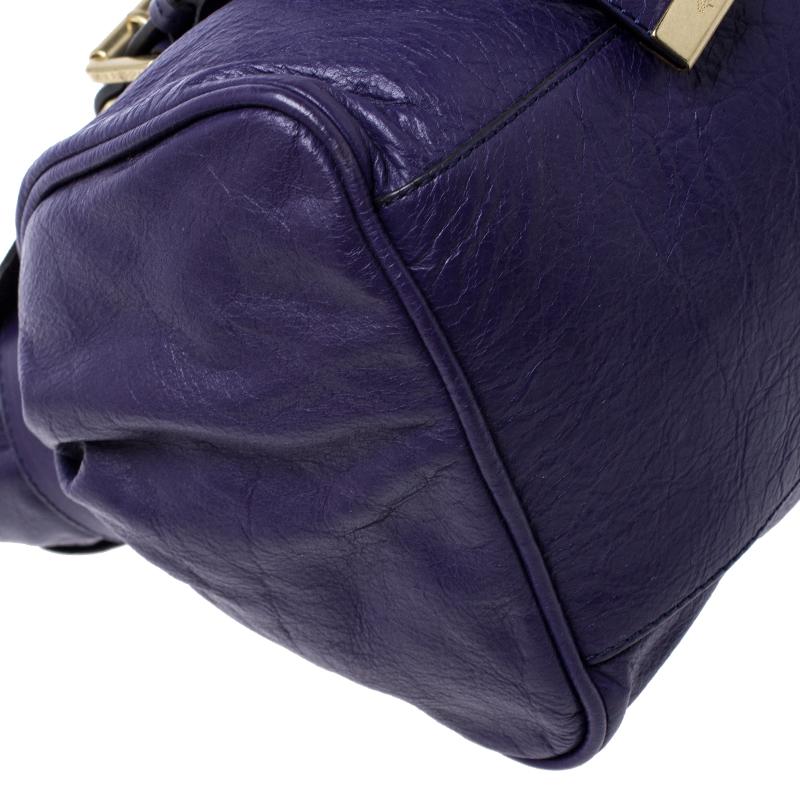 Mulberry Purple Leather Alexa Shoulder Bag 2