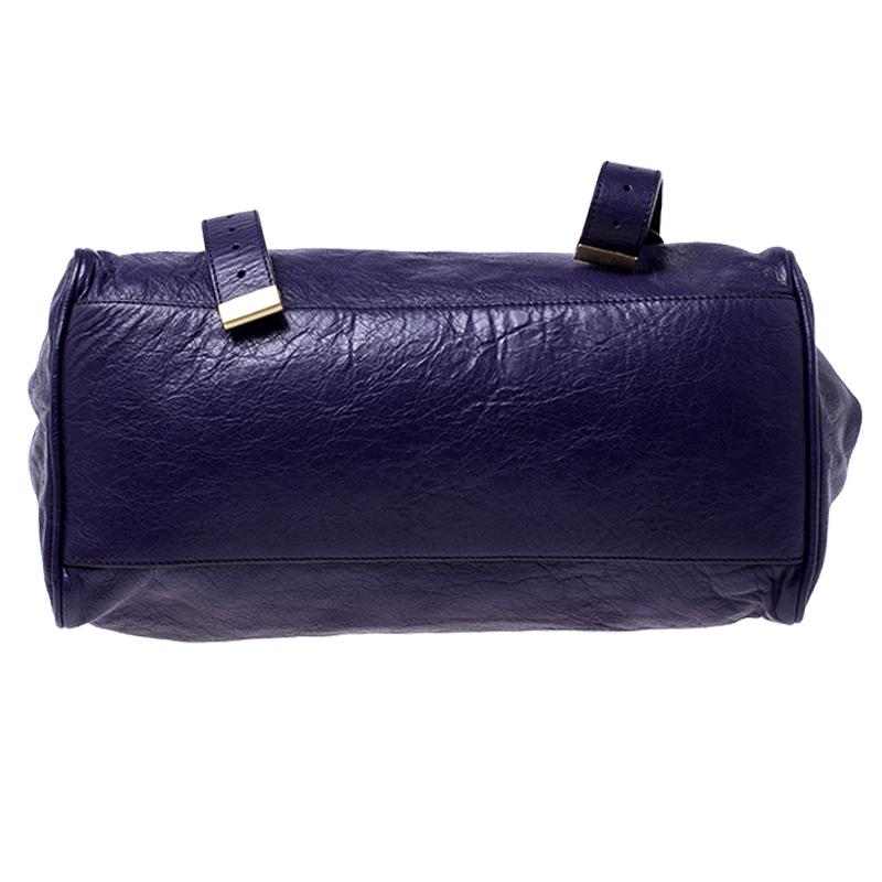 Mulberry Purple Leather Alexa Shoulder Bag 3
