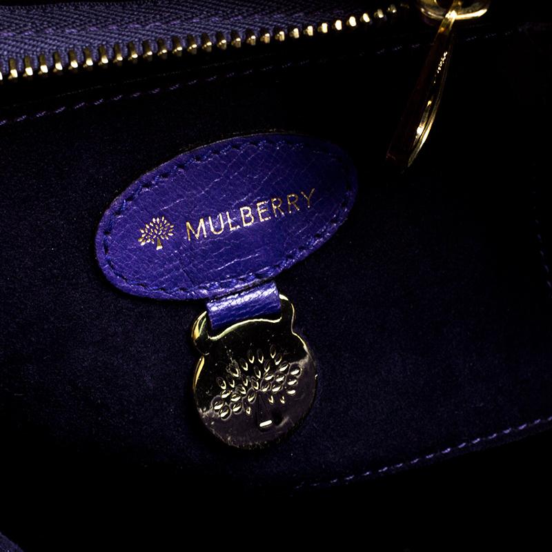 Mulberry Purple Leather Bayswater Satchel 3