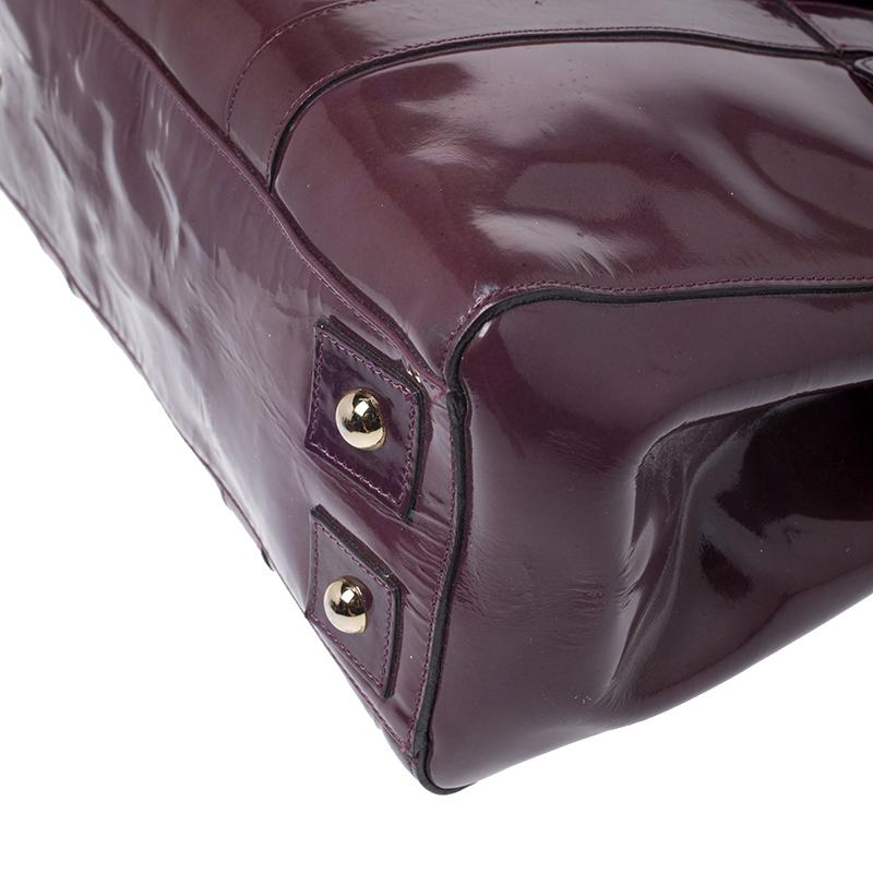 Black Mulberry Purple Patent Leather Bayswater Satchel