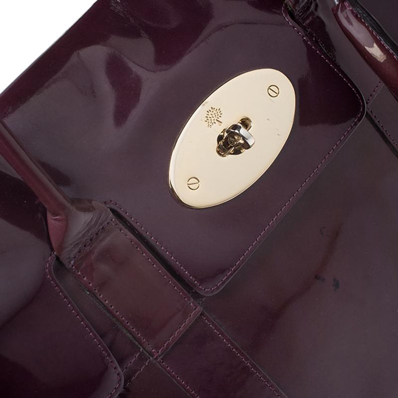 Mulberry Purple Patent Leather Bayswater Satchel 1