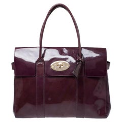 Mulberry Purple Patent Leather Bayswater Satchel