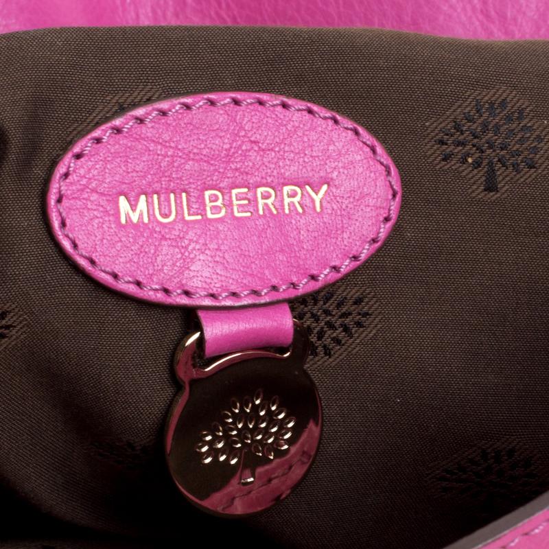 Mulberry Raspberry Leather Oversized Alexa Satchel 1