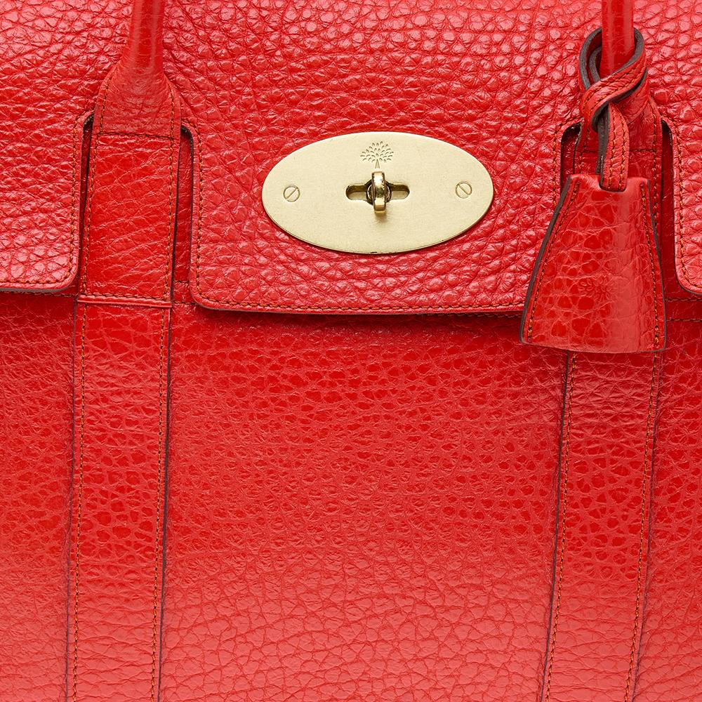 Mulberry Red Leather Bayswater Satchel 4