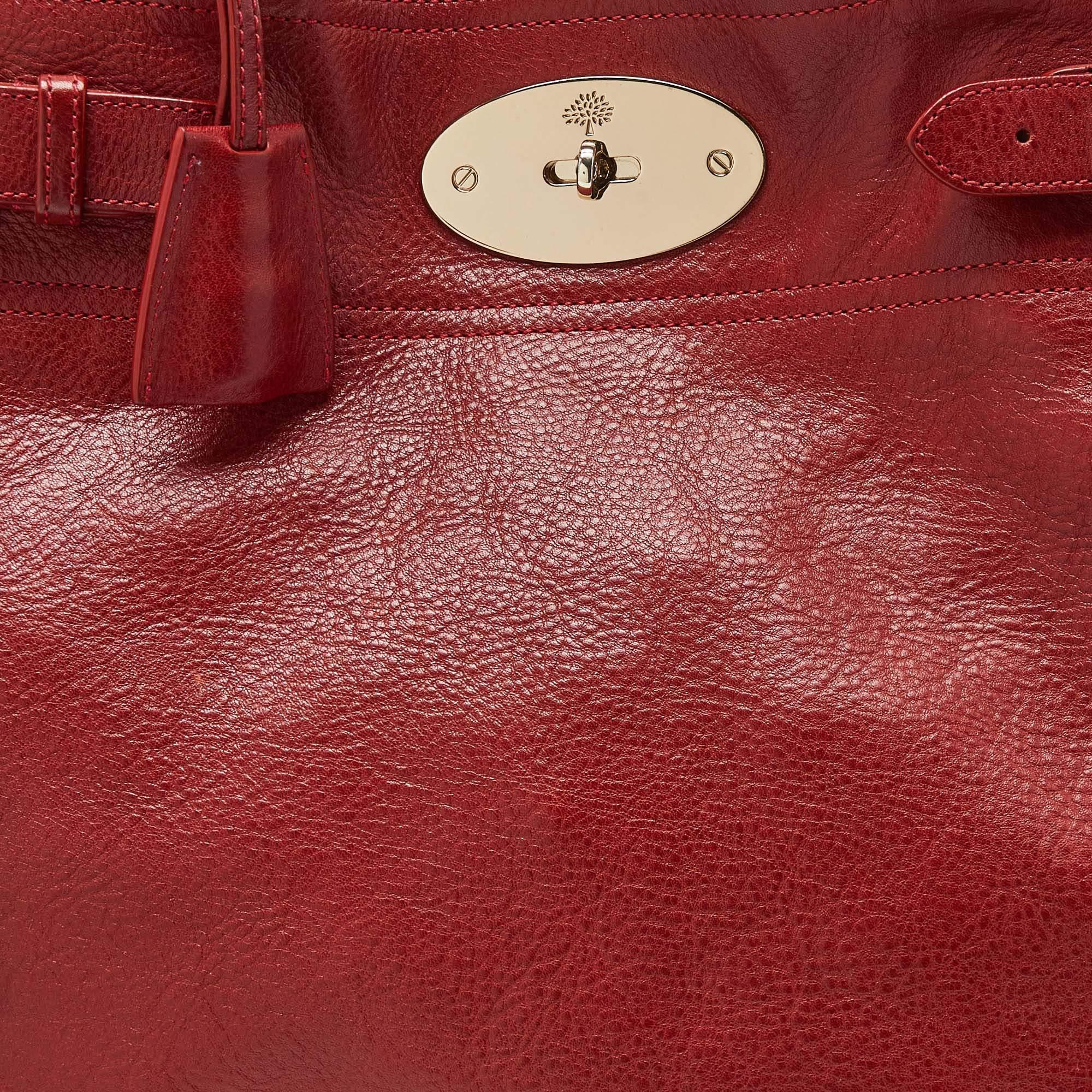Mulberry Red Leather Bayswater Tote 3