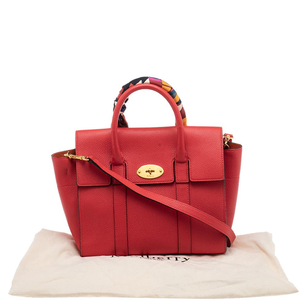 Mulberry Red Leather Small Bayswater Satchel 5