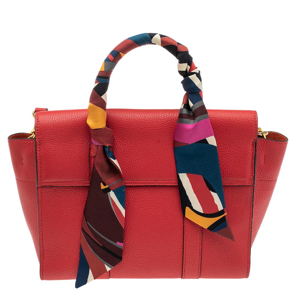 The Bayswater is one of the most well-known collections from Mulberry, so it's fair to say that this satchel is worth the buy. Crafted from red leather, the bag is equipped with two handles and a turn lock on the flap securing a capacious