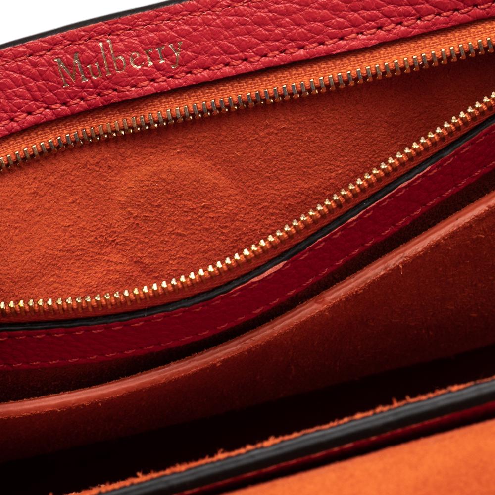 Mulberry Red Leather Small Bayswater Satchel In New Condition In Dubai, Al Qouz 2