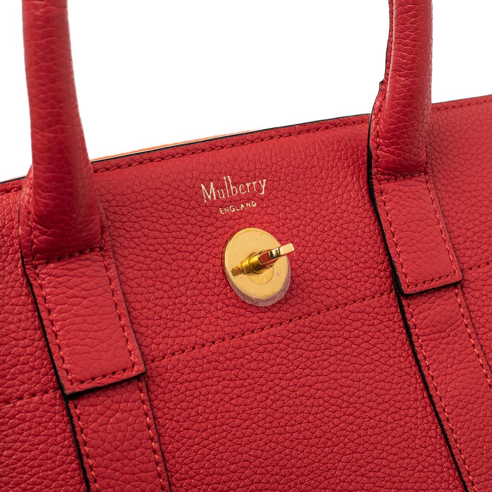 Women's Mulberry Red Leather Small Bayswater Satchel