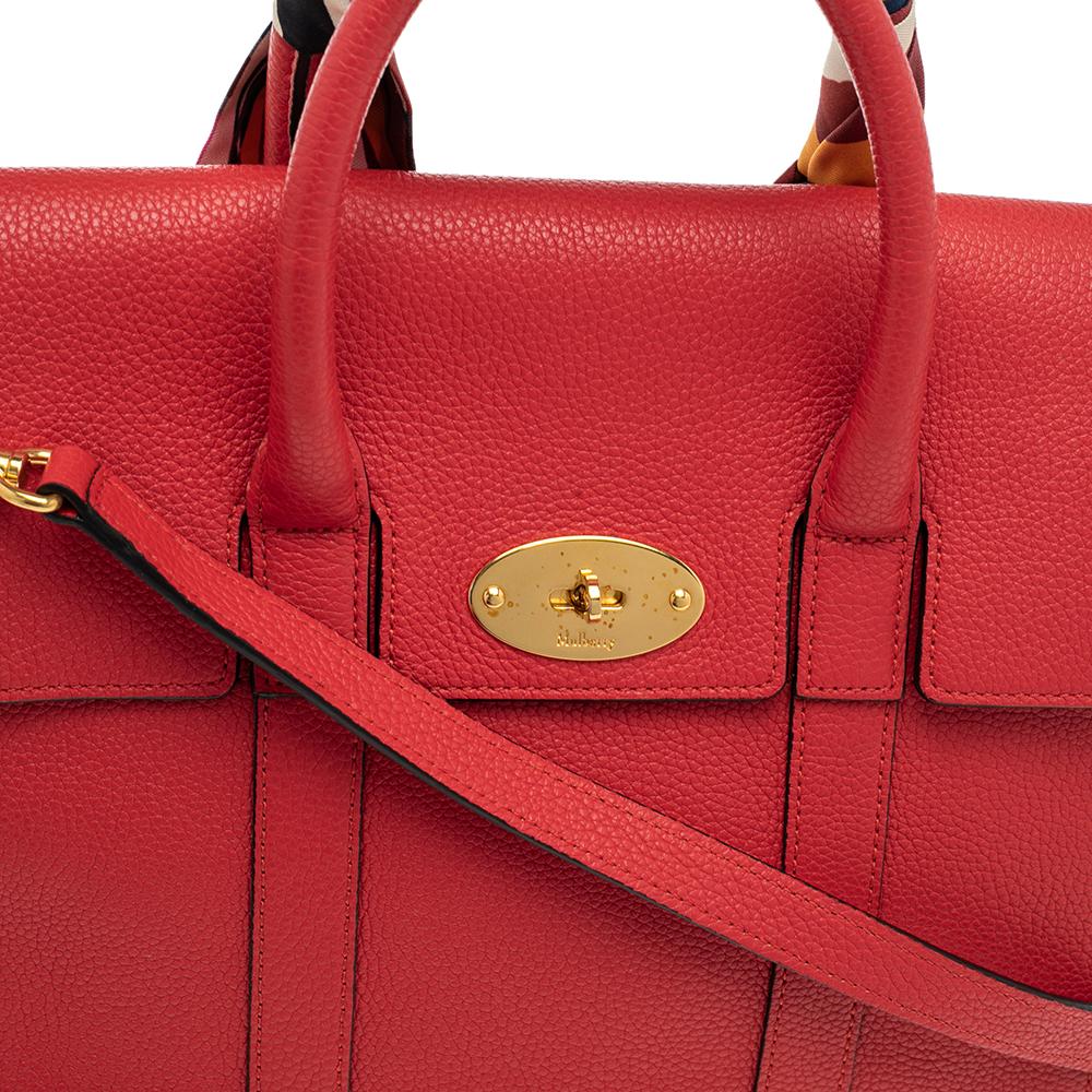 Mulberry Red Leather Small Bayswater Satchel 1
