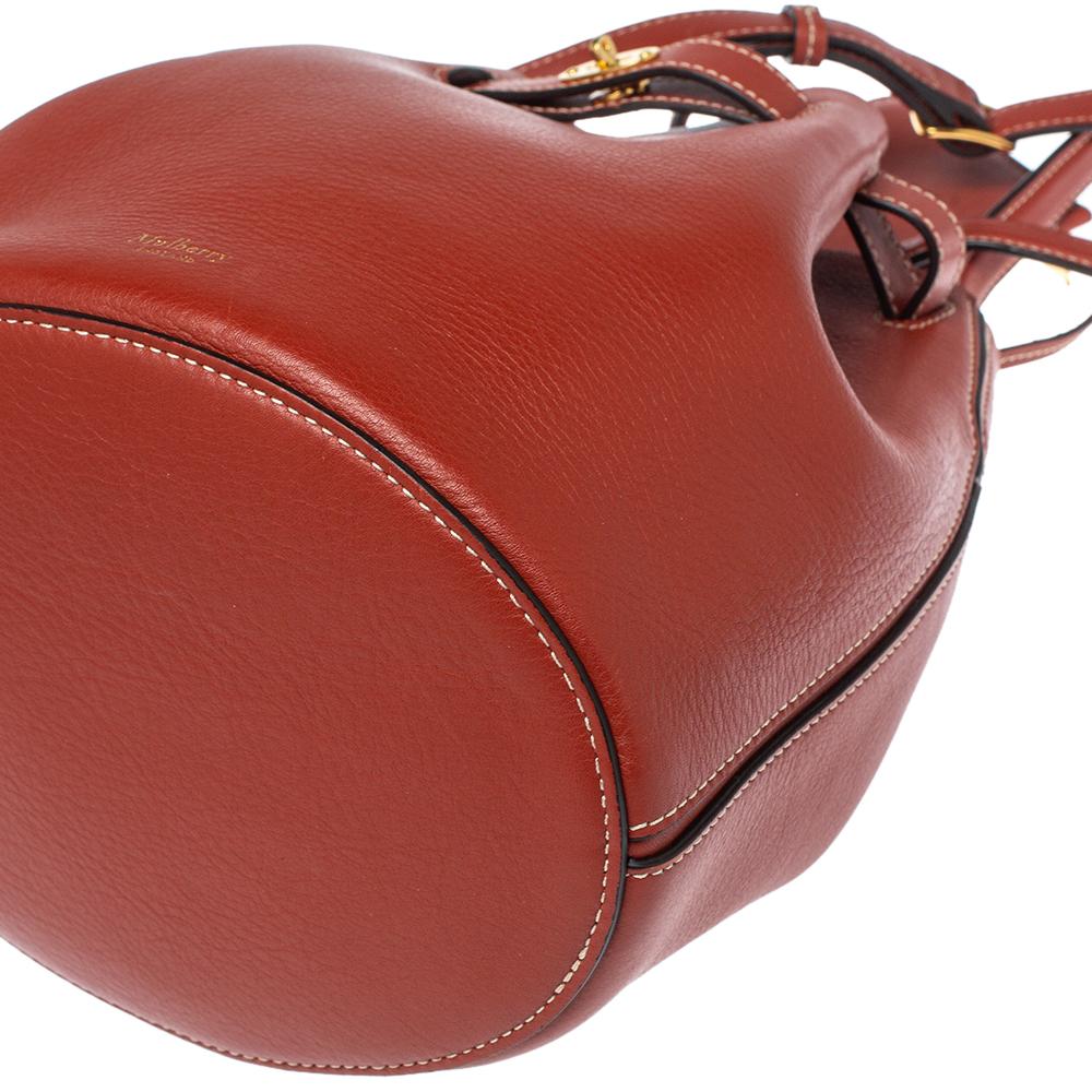 Mulberry Red Leather Tyndale Bucket Bag 1