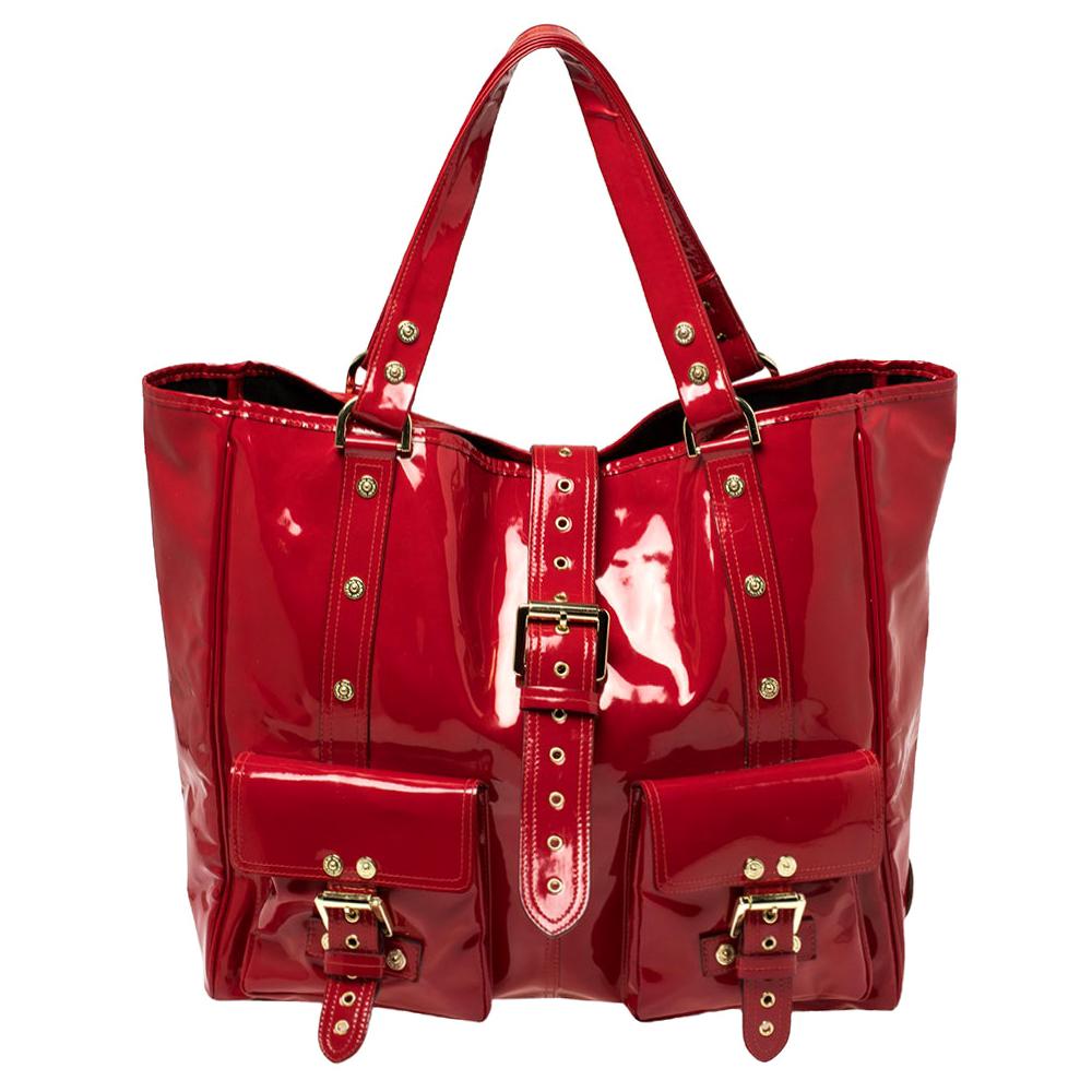 Mulberry Red Patent Leather Roxanne Tote