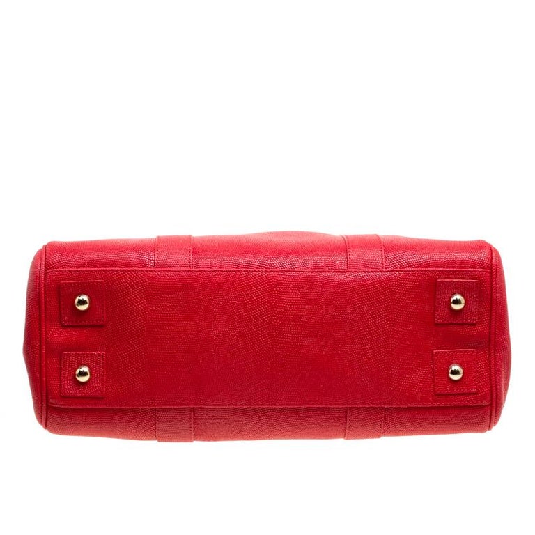 Mulberry Red Textured Leather Bayswater Satchel For Sale at 1stDibs ...