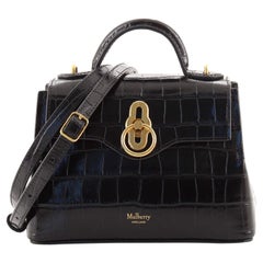 Mulberry Seaton Top Handle Bag Crocodile Embossed Leather Micro