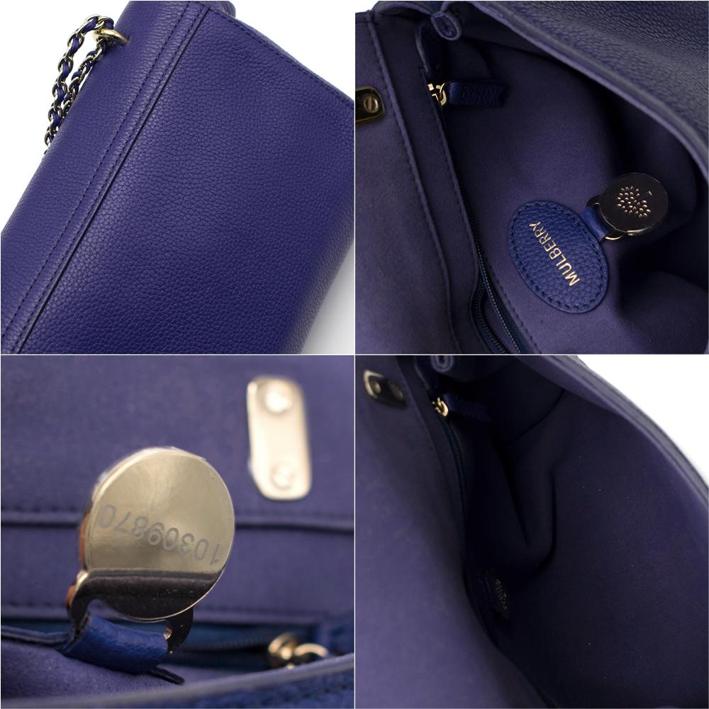 Mulberry Small Royal Blue Lily Bag 20cm 3