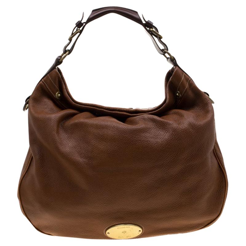 Mulberry Tan Pebbled Leather Mitzy Hobo