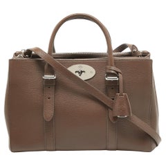 Mulberry Taupe Leather Small Bayswater Double Zip Tote