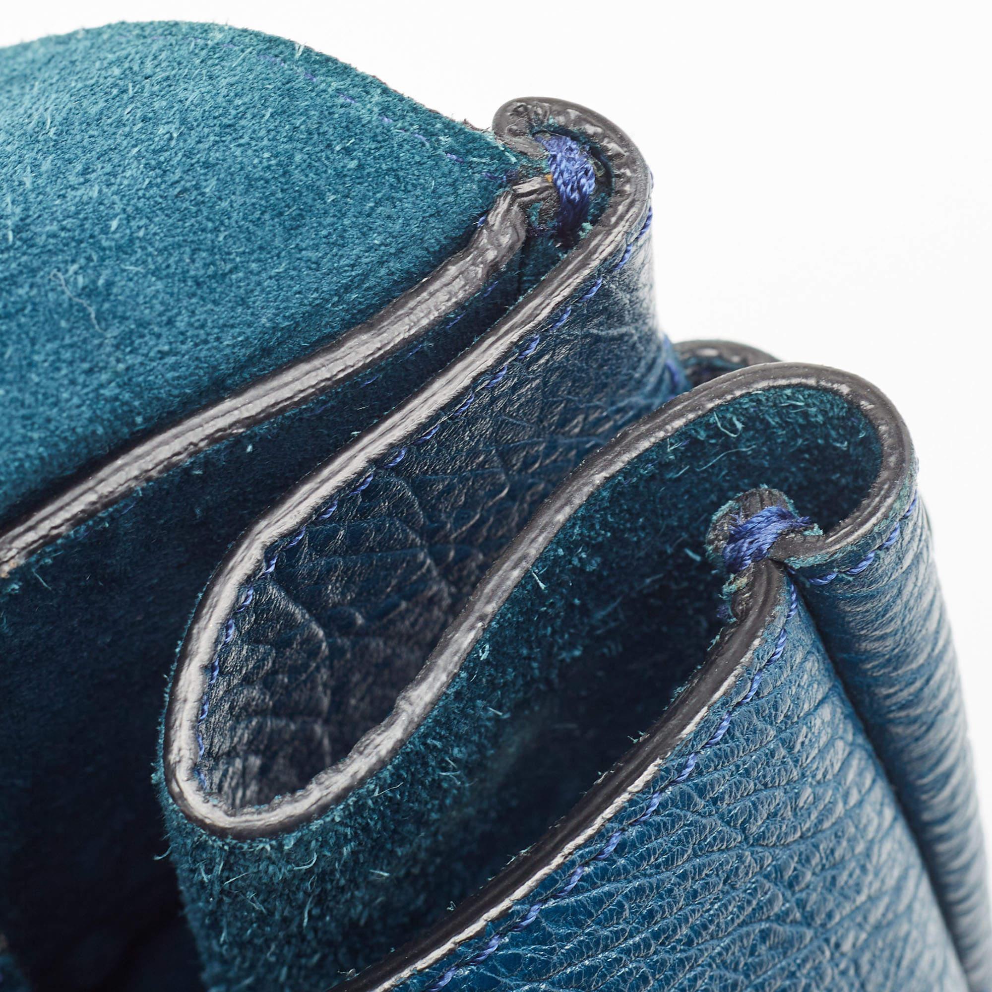 Mulberry Teal Blue Leather Bayswater Satchel 8
