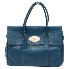Mulberry Teal Blue Leather Bayswater Satchel