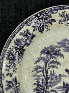 Mulberry Transferware Plate 5.13 ”W & B Brownfield" Madras Pattern