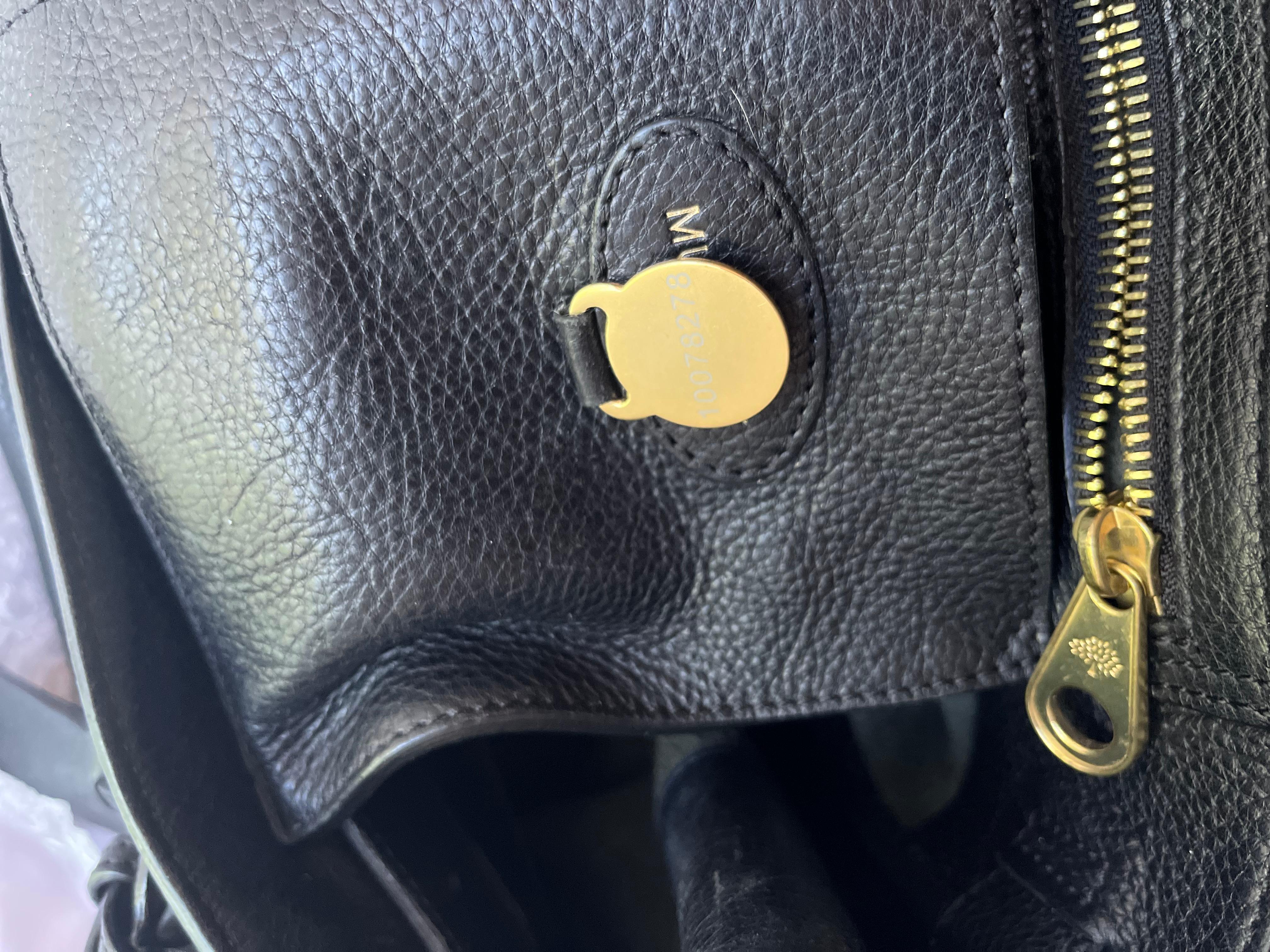 Mulberry  Grande bague noire vintage Classis Bayswater 1