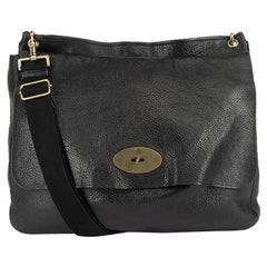 Mulberry Women's Black Leather Postman Lock Messenger Bag