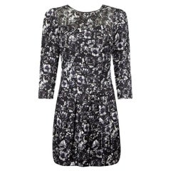 Mulberry Women
s Black Silk Broken Gem Print Mini Dress
