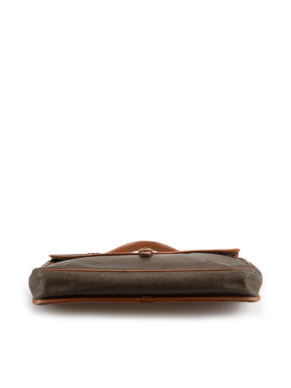 Mulberry Women's Brown Scotchgrain Breton Leather Top-Handle Briefcase 1