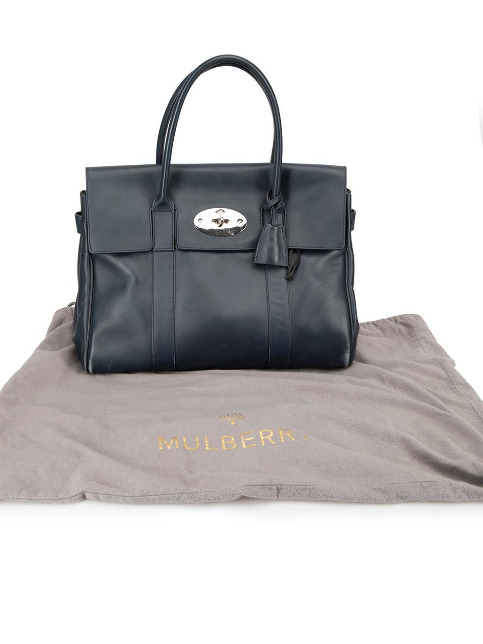 Mulberry Women's Midnight Blue Leather Bayswater Handbag 6