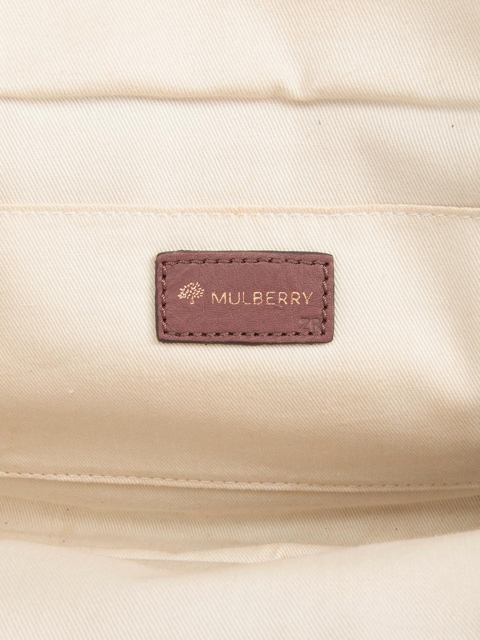 Mulberry Women's Vintage Pink Canvas & Purple Leather Trim Jacquard Logo Bag 1