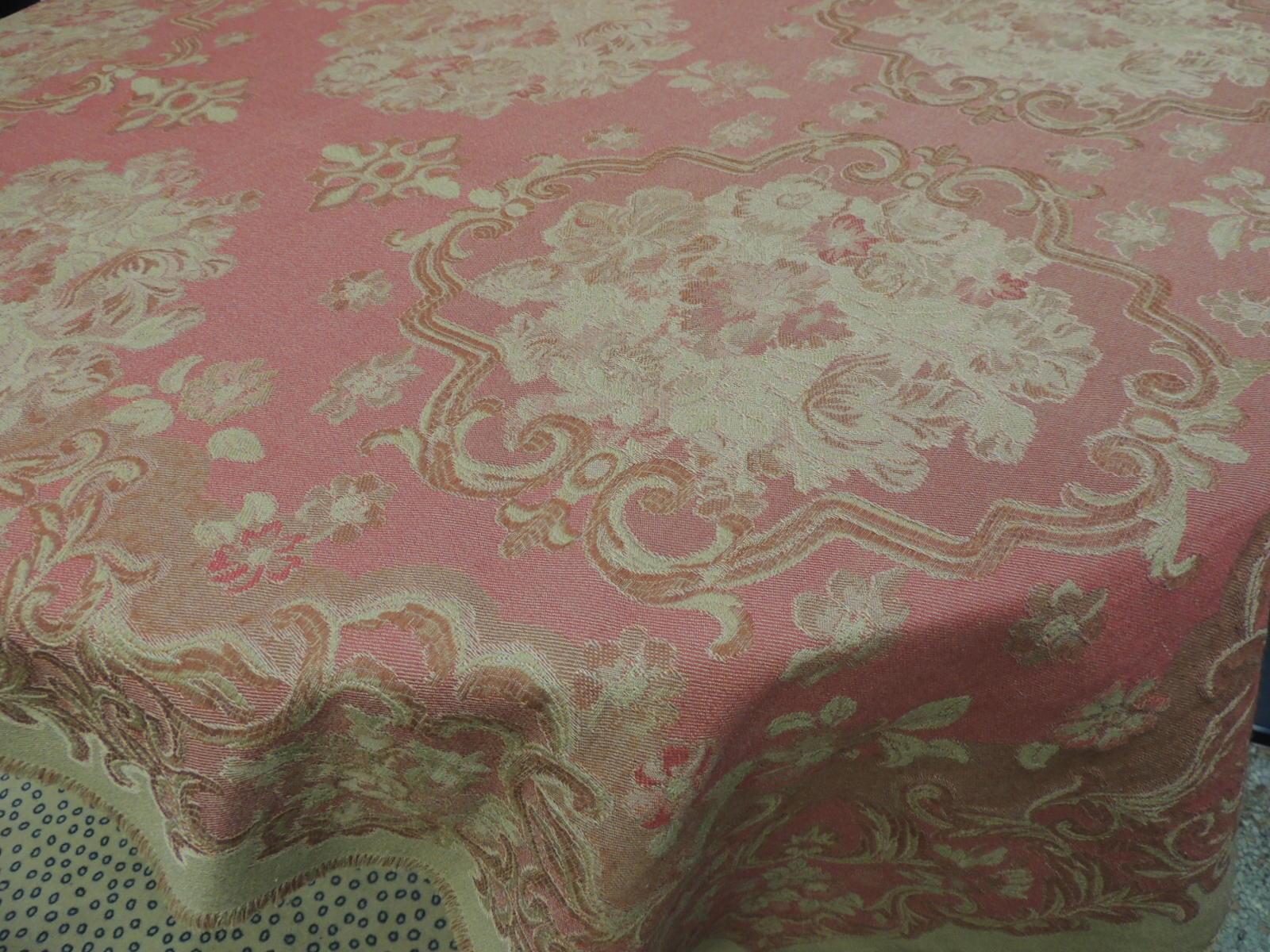 Hand-Crafted Mulberry Woven Dusty Rose Floral Throw