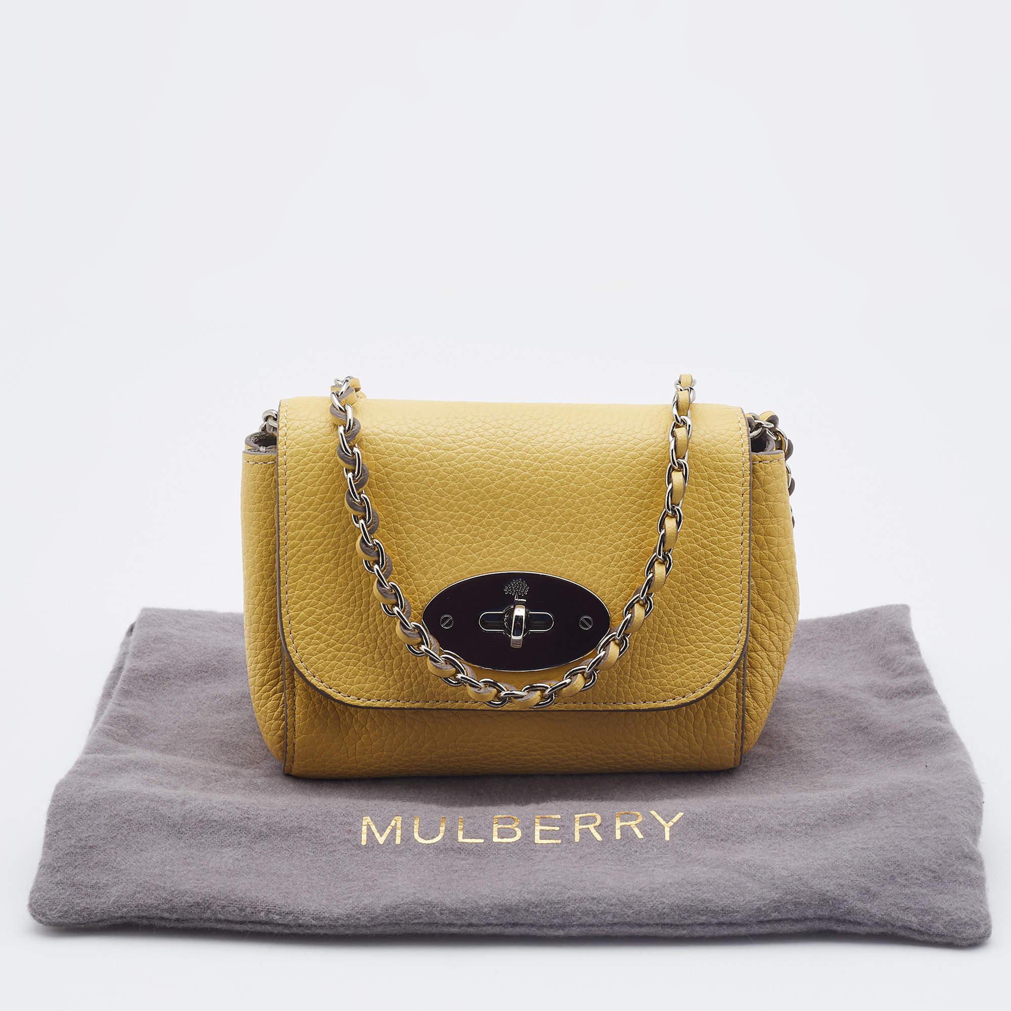 Mulberry Yellow Leather Mini Lily Shoulder Bag 3