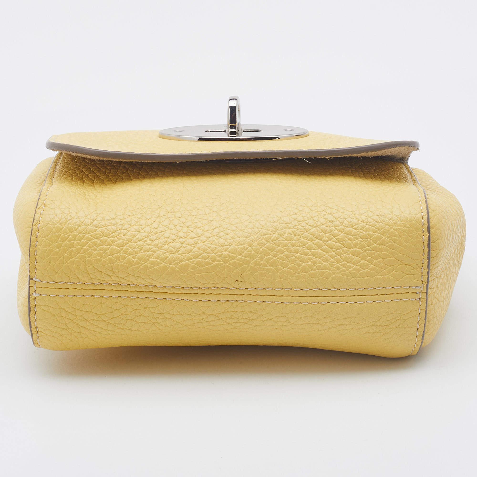 Mulberry Borsa a tracolla Mini Lily in pelle gialla 1