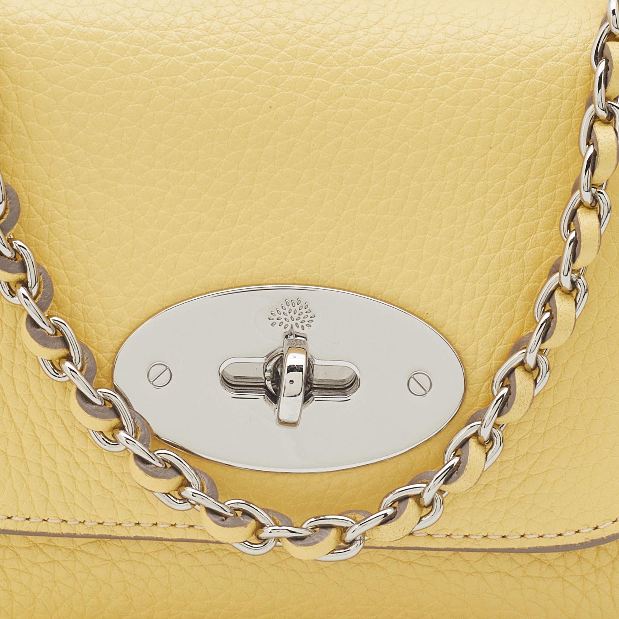 Mulberry Borsa a tracolla Mini Lily in pelle gialla 5