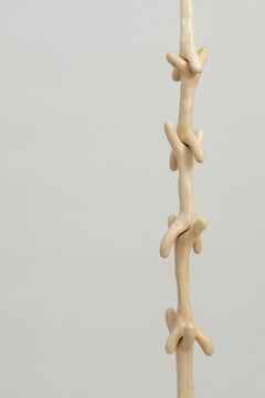 Surrealistische Stehlampe von Salvador Dalí Modell "Muletas" weißer Leinenschirm