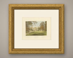 Mulgrave Castle, Yorkshire, Antique Morris Woodblock Print, circa 1870