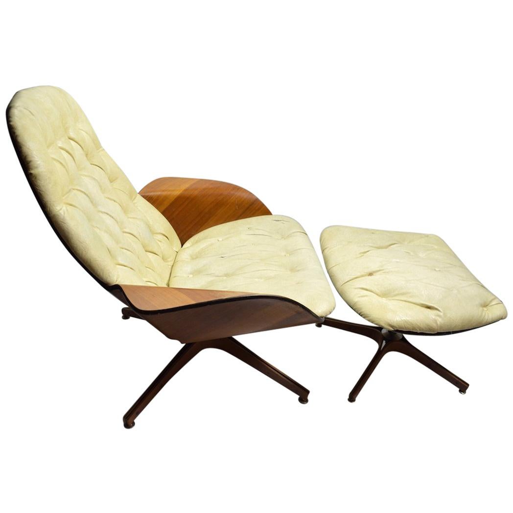 Mulhauser for Plycraft Lounge Chair and Ottoman